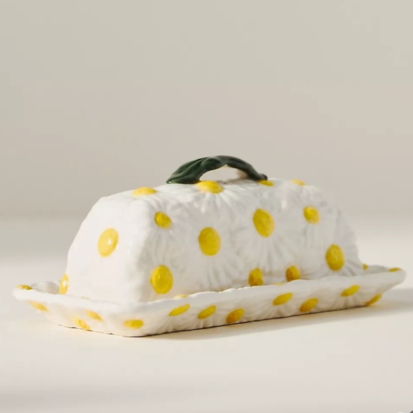 Anthropologie "Butter dish in daisies" NWT - Picture 3 of 4